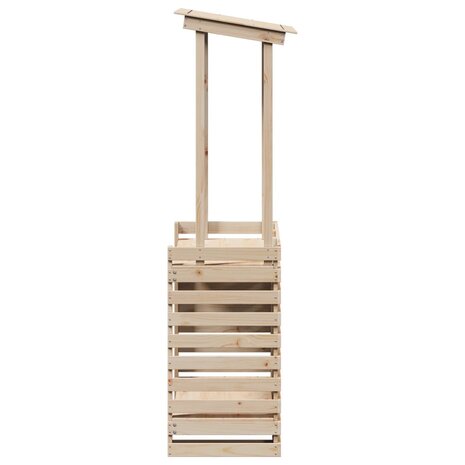 Tuinbartafel met dak 112,5x57x195,5 cm massief hout 5