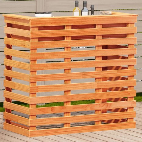 Tuinbartafel wasbruin 113,5x50x103 cm massief grenenhout 1