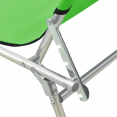 Ligbed inklapbaar met luifel aluminium groen 8