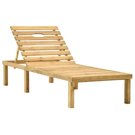 Ligbed met tafel geïmpregneerd grenenhout 2