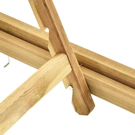 Ligbed met tafel geïmpregneerd grenenhout 7