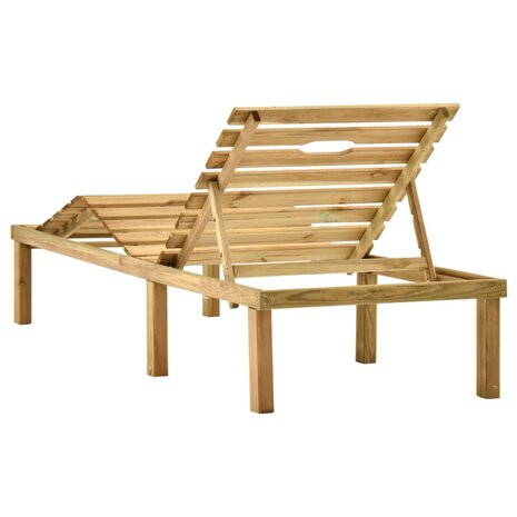 Ligbed met tafel geïmpregneerd grenenhout 4