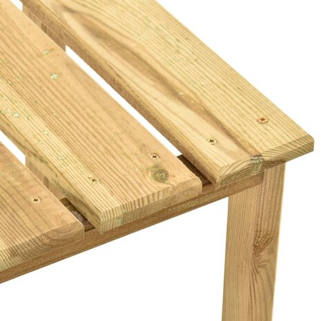 Ligbed met tafel geïmpregneerd grenenhout 9