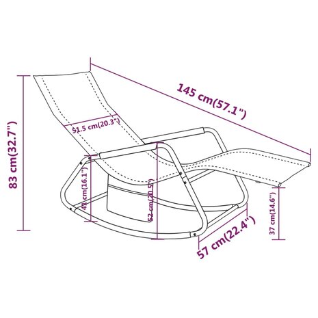 Ligbed staal en textileen zwart 7