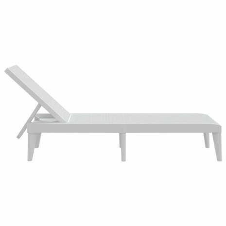 Ligbed 186x60x29 cm polypropeen wit 5