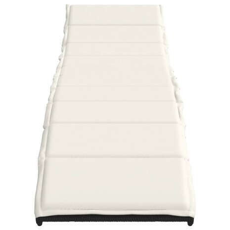 Ligbed met kussen 55x199x50 cm poly rattan zwart 4