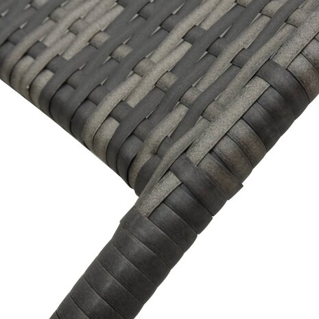 Ligbed inklapbaar poly rattan grijs 6