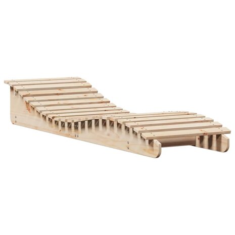 Ligbed 205x60x31,5 cm massief grenenhout 2