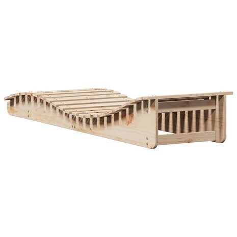 Ligbed 205x60x31,5 cm massief grenenhout 6