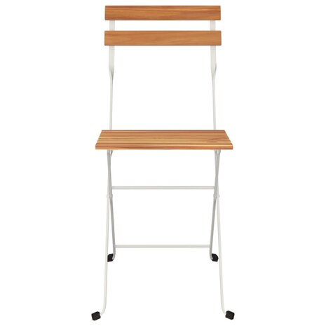 Bistrostoelen 6 st inklapbaar massief acaciahout en staal 4