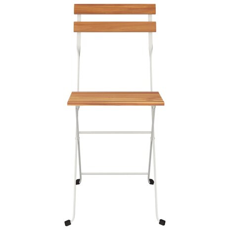 Bistrostoelen 4 st inklapbaar massief acaciahout en staal 4