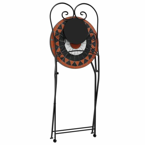 Bistrostoelen 2 st inklapbaar keramiek terracottakleurig en wit 8