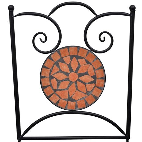 Bistrostoelen inklapbaar 2 st keramiek terracottakleurig 4