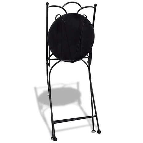 Bistrostoelen inklapbaar 2 st keramiek zwart en wit 6