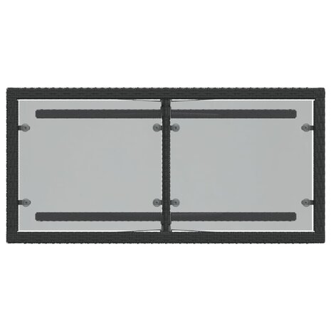 3-delige Bistroset met kussens poly rattan zwart 9