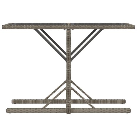 3-delige Bistroset met kussens poly rattan grijs 8