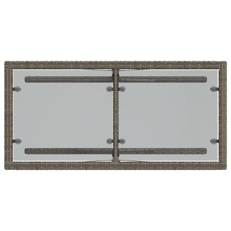 3-delige Bistroset met kussens poly rattan grijs 9