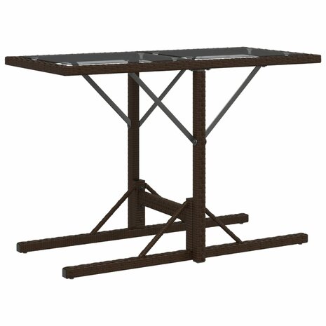 3-delige Bistroset met kussens poly rattan bruin 7