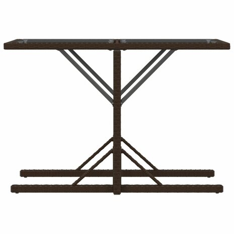 3-delige Bistroset met kussens poly rattan bruin 8