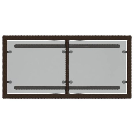 3-delige Bistroset met kussens poly rattan bruin 9