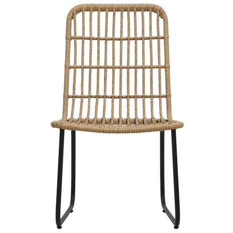 3-delige Bistroset poly rattan eikenkleurig 5