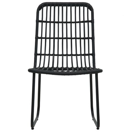 3-delige Bistroset poly rattan zwart 5