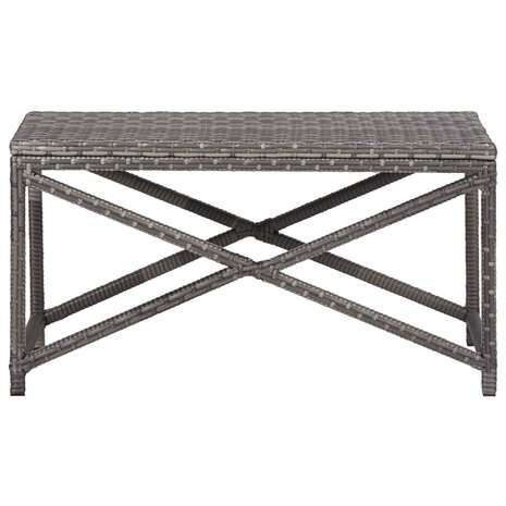 Tuinbank 80 cm poly rattan grijs 2