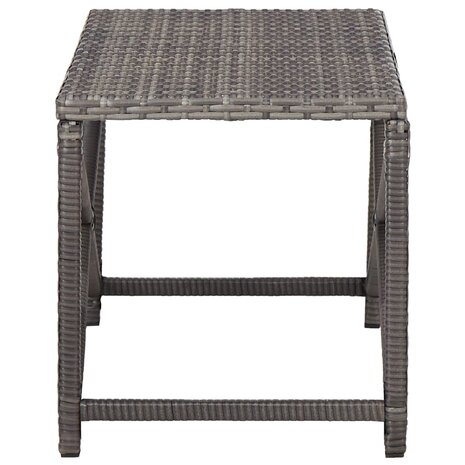 Tuinbank 80 cm poly rattan grijs 3