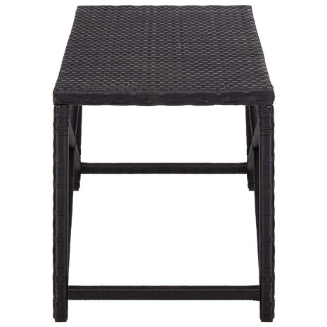 Tuinbank 120 cm poly rattan zwart 3