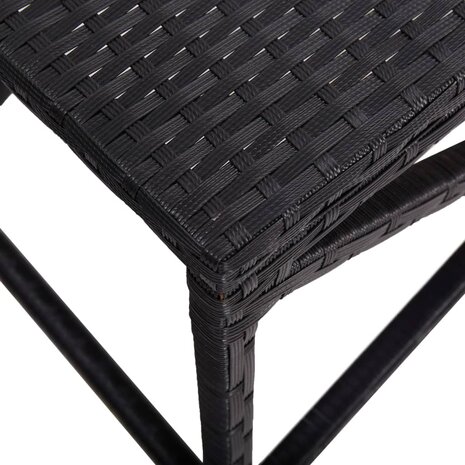 Tuinbank 120 cm poly rattan zwart 4