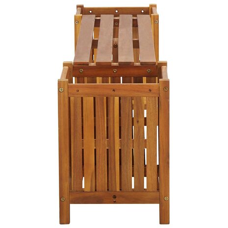 Tuinbank met 2 bloembakken 150x30x40 cm massief acaciahout 5