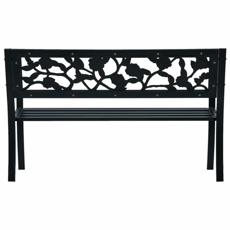 Tuinbank 125 cm staal zwart 4