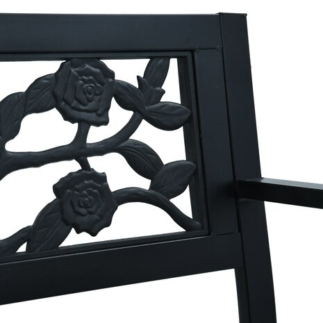 Tuinbank 125 cm staal zwart 5
