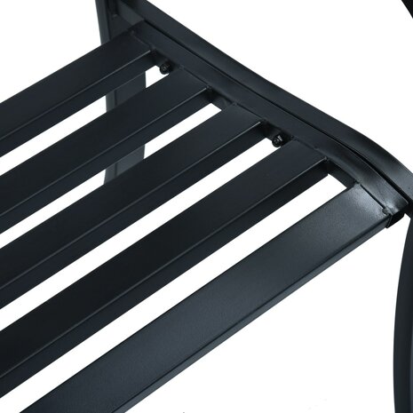 Tuinbank 125 cm staal zwart 6