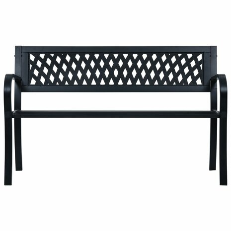 Tuinbank 125 cm staal zwart 2
