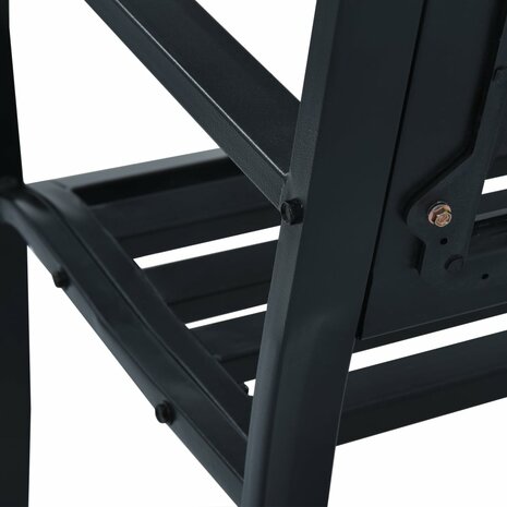 Tuinbank 125 cm staal zwart 7