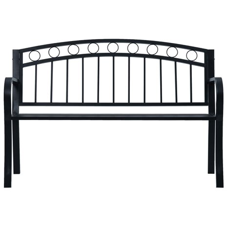 Tuinbank 125 cm staal zwart 2