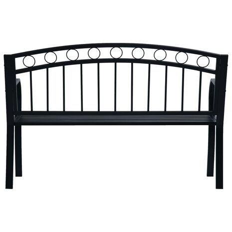 Tuinbank 125 cm staal zwart 4