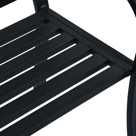 Tuinbank 125 cm staal zwart 6