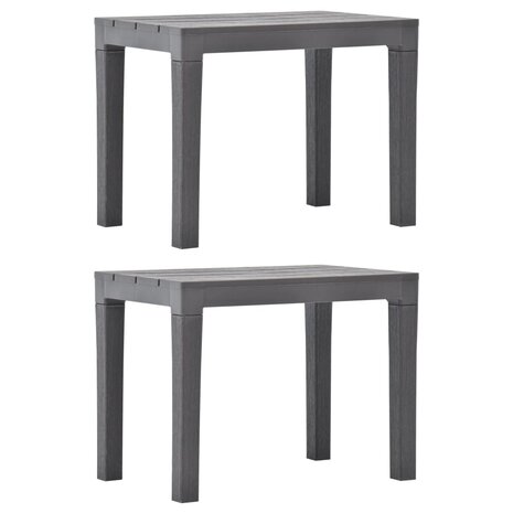 Tuinbanken 2 st kunststof mokka 1
