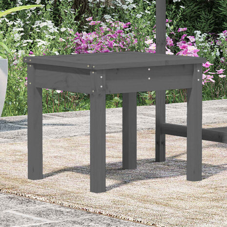 Tuinbank 50x44x45 cm massief grenenhout grijs 3