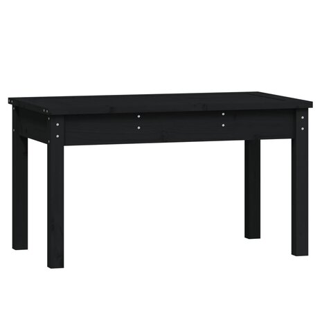 Tuinbank 80x44x45 cm massief grenenhout zwart 2