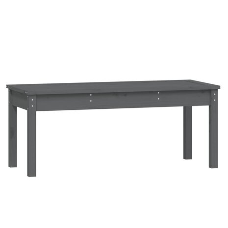 Tuinbank 109x44x45 cm massief grenenhout grijs 2