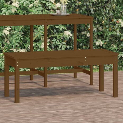 Tuinbank 109x44x45 cm massief grenenhout honingbruin 1