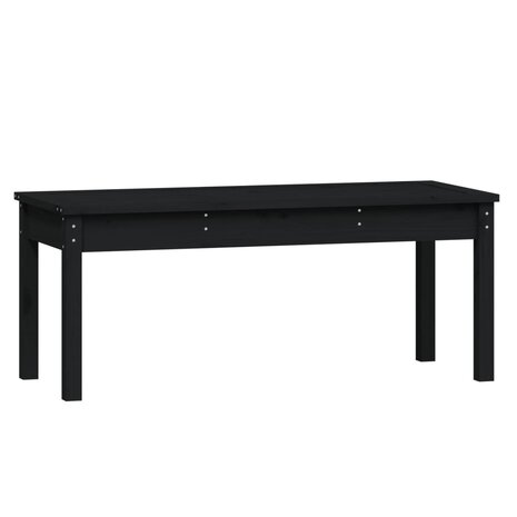 Tuinbank 109x44x45 cm massief grenenhout zwart 2