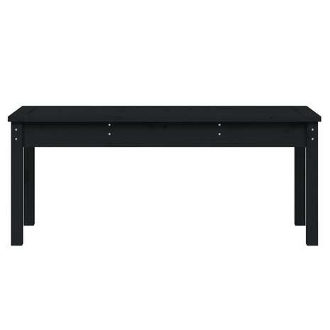 Tuinbank 109x44x45 cm massief grenenhout zwart 4