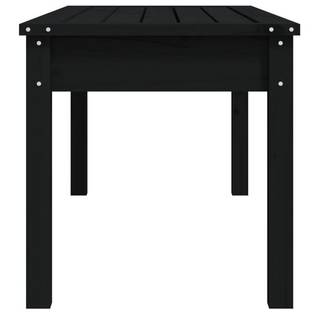 Tuinbank 109x44x45 cm massief grenenhout zwart 5