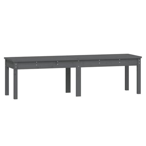 Tuinbank 2-zits 159,5x44x45 cm massief grenenhout grijs 2