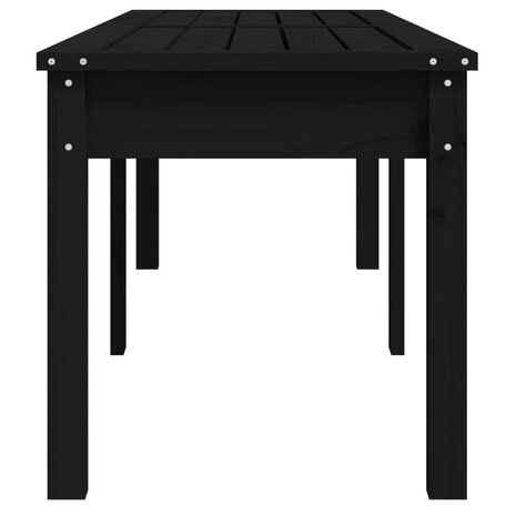 Tuinbank 2-zits 159,5x44x45 cm massief grenenhout zwart 5