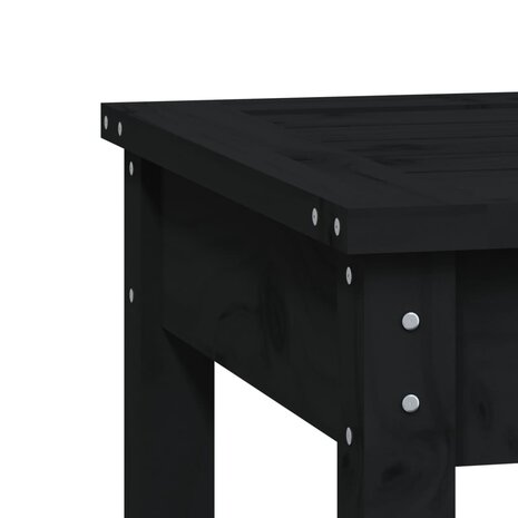 Tuinbank 2-zits 159,5x44x45 cm massief grenenhout zwart 6
